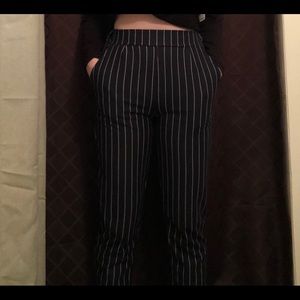 striped formal pants